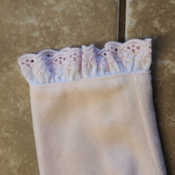 Little Heart Velour Footsie